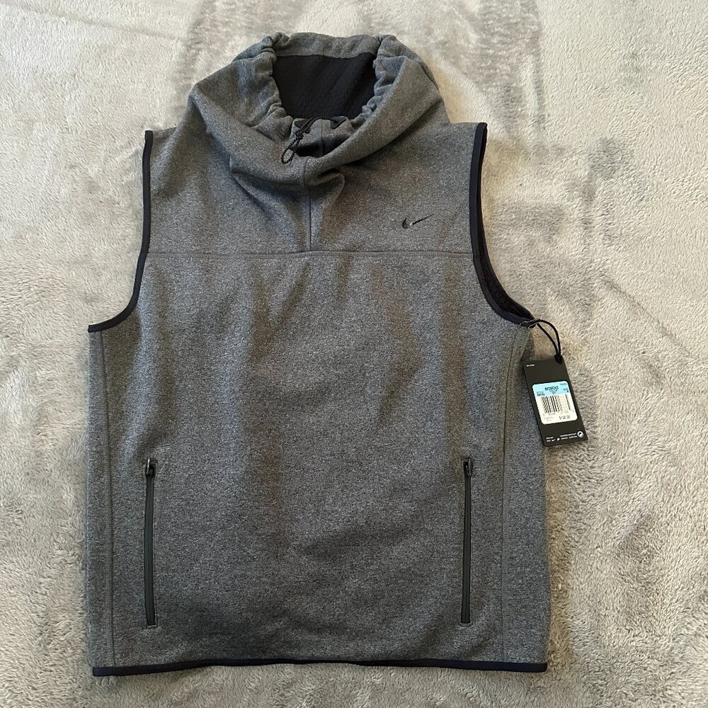 NWT Nike Therma Sphere Training Vest Pullover Sweater MEDIUM Sleeveless Gray